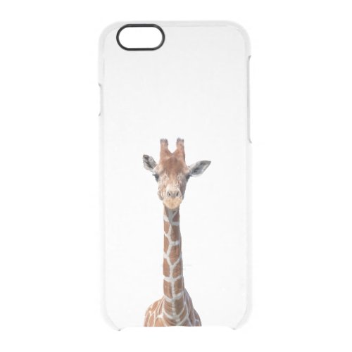 Cute giraffe face clear iPhone 66S case