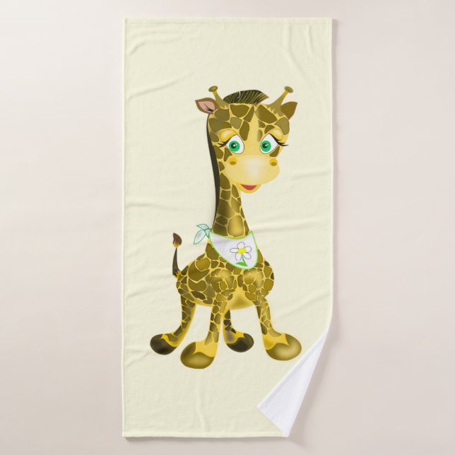 Cute Giraffe Funny Bath Towel (Bath Towel)