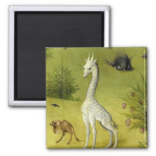 Cute Giraffe Garden Earthly Delights By Bosch Magnet