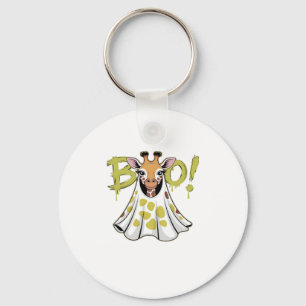 Cute Giraffe Ghost Costume with BOO! Classic T-Shi Keychain