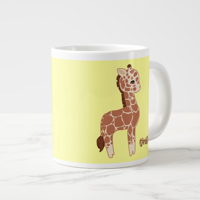 Cute Giraffe Giant Coffee Mug (Front Right)