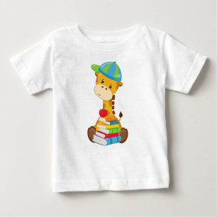 Cute Giraffe, Giraffe Going To School, Books Baby T-Shirt