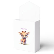 Cute giraffe happy birthday favor boxes