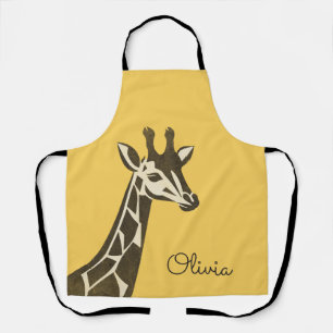 Cute giraffe head decoration apron