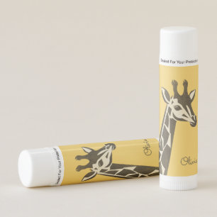 Cute giraffe head decoration lip balm