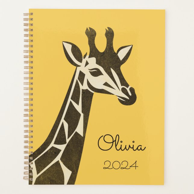 Cute giraffe head decoration planner (Front)