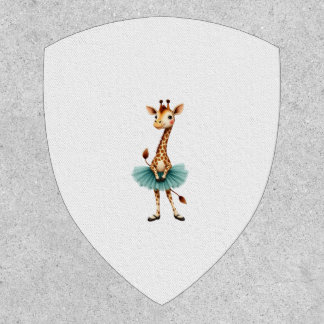 Cute giraffe in a tutu dancing as a ballerina, gif patch
