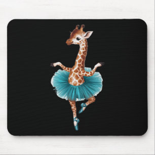 Cute Giraffe In A Tutu Dancing As A Ballerina Mouse Pad