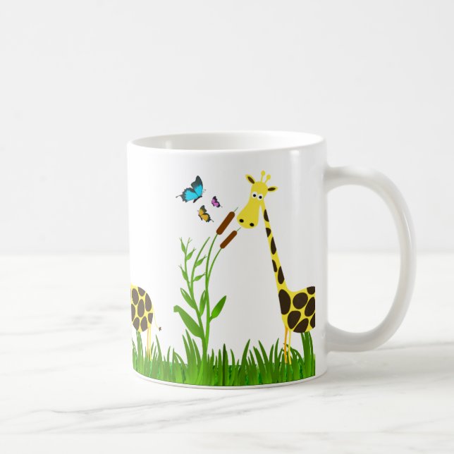 Cute Giraffe in Garden Mug (Right)