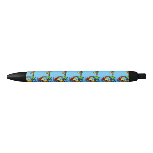 Cute Giraffe Jet Skiing Cartoon Pen (Front)