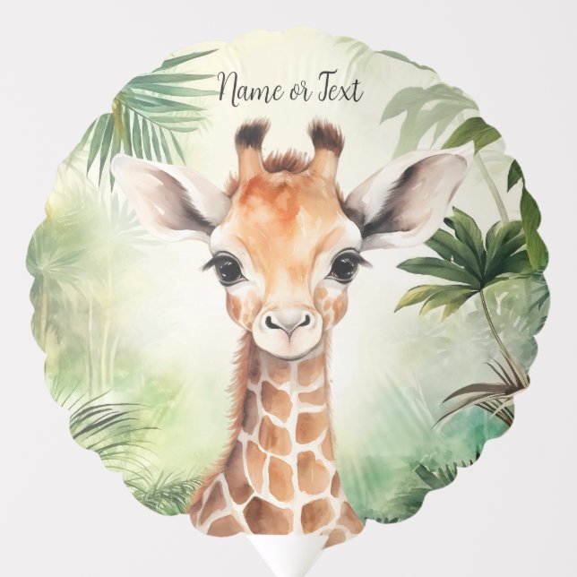 Cute Giraffe Jungle Baby Shower Party Beautiful Balloon (Front)