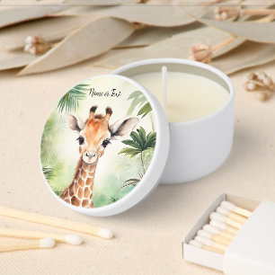 Cute Giraffe Jungle Baby Shower Party Beautiful Mini Candle Favors