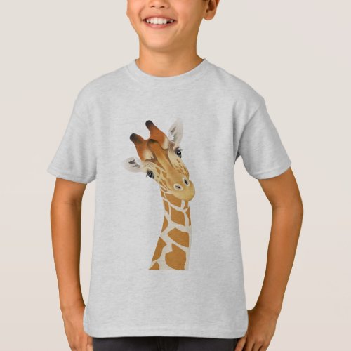 Cute Giraffe Kids T Shirts