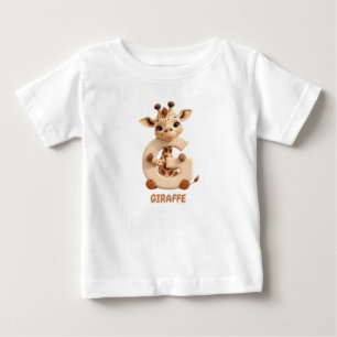 Cute Giraffe Letter G Kids T-Shirt Animal Alphab