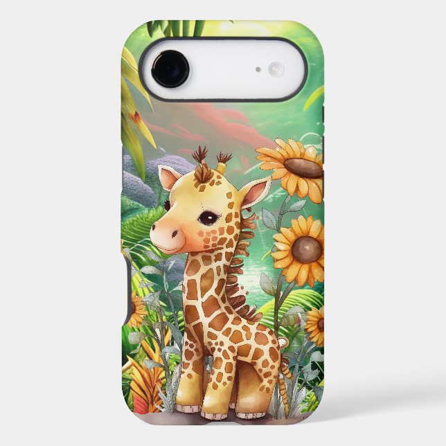 cute giraffe lovers jungle Case-Mate iPhone case (Back)