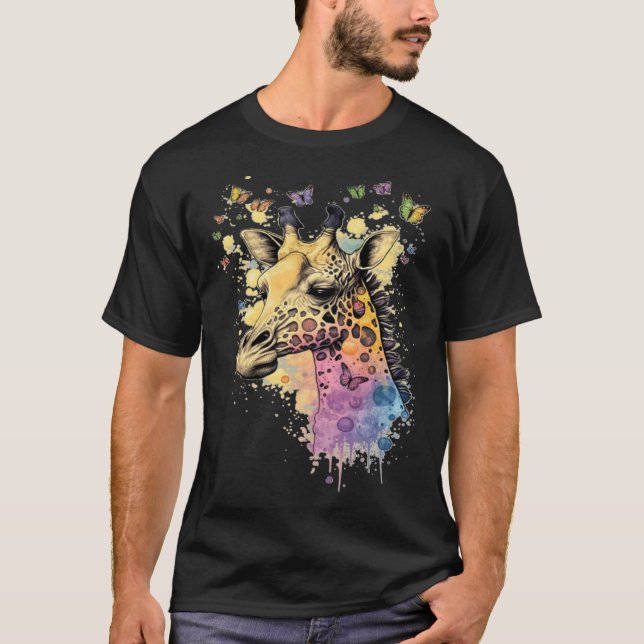 Cute Giraffe Men Women Kids  1 T-Shirt (Front)