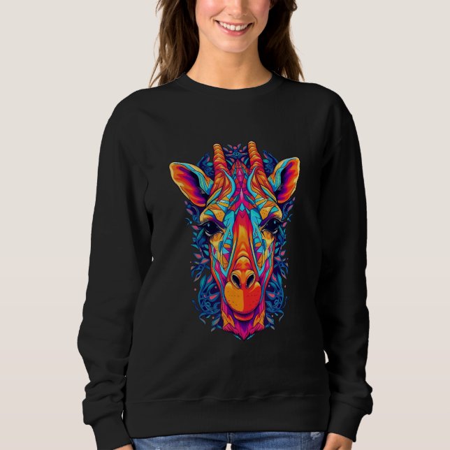 Cute Giraffe Men Women Kids 21 Sweatshirt (Front)