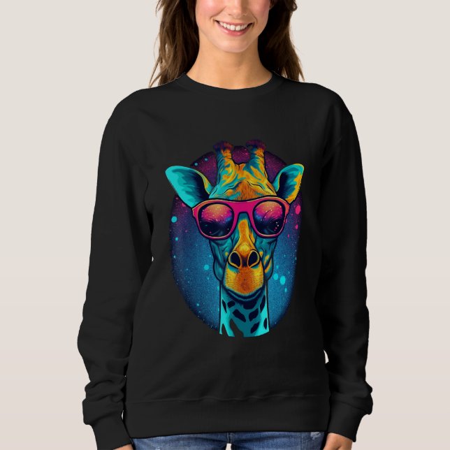 Cute Giraffe Men Women Kids 7 Sweatshirt (Front)