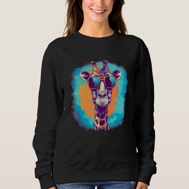 Cute Giraffe Men Women Kids 8 Sweatshirt (Front)