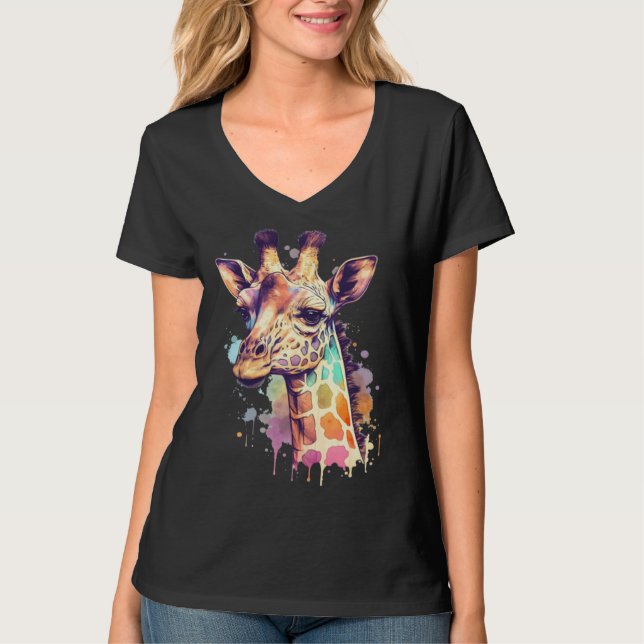 Cute Giraffe Men Women Kids T-Shirt (Front)