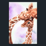 Cute Giraffe Mom And Baby, Gift For Daughter Photo Print<br><div class="desc">Cute Giraffe Mom And Baby,  Gift For Daughter</div>