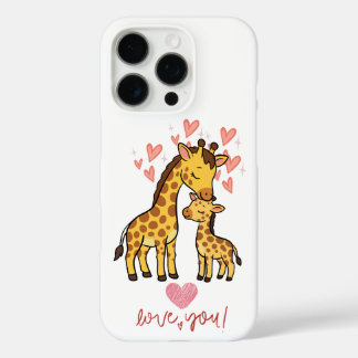 Cute Giraffe Mom and Baby Lo iPhone 16 Pro Case