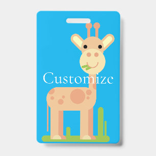 Cute Giraffe Munching Thunder_Cove Badge