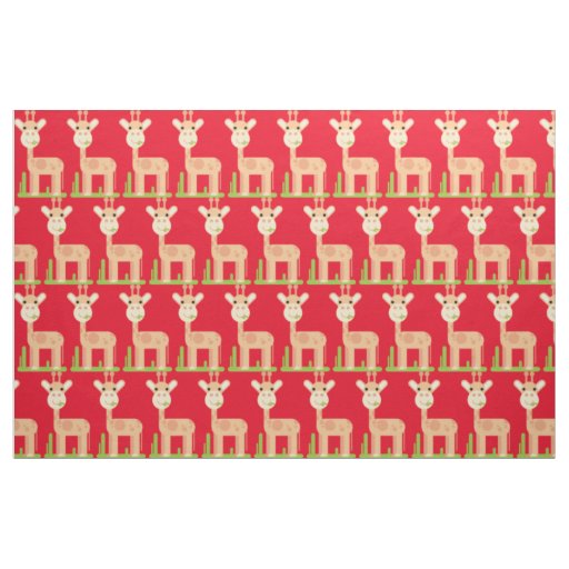 Cute Giraffe Munching Thunder_Cove Fabric