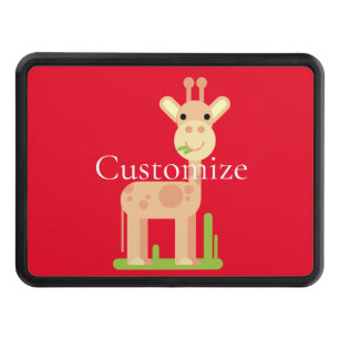 Cute Giraffe Munching Thunder_Cove Hitch Cover