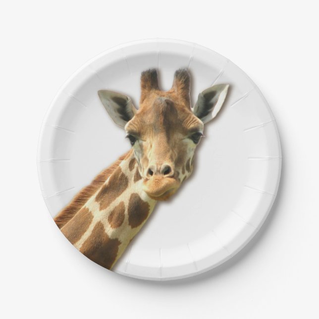 Cute Giraffe Paper Plates (Front)