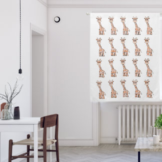 Cute Giraffe Pattern Baby Nursery Kids' Blackout Curtains