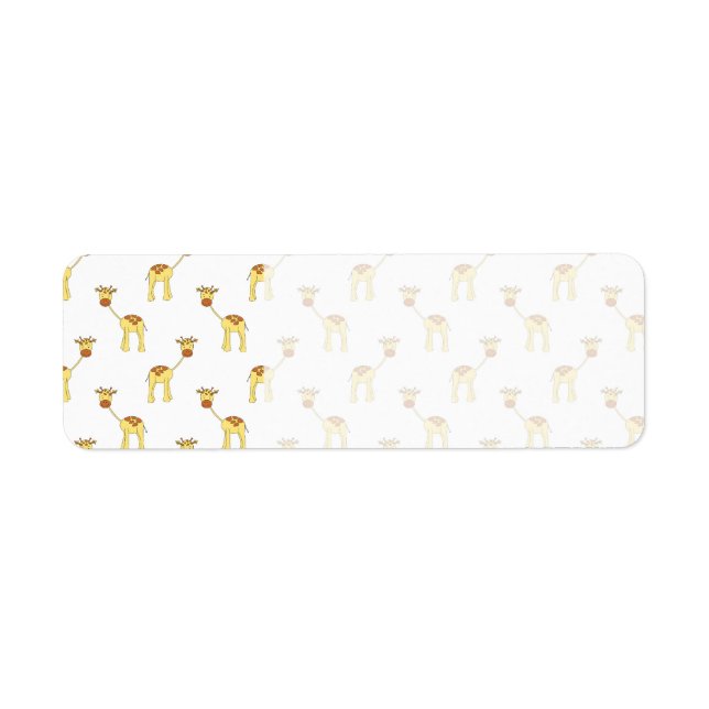 Cute Giraffe Pattern. Label (Front)