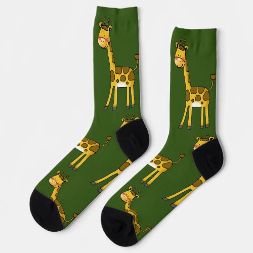 cute giraffe pattern socks