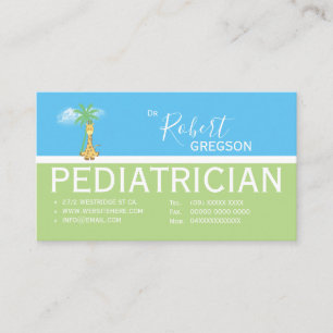 Cute Giraffe Pediatrician Appointment Card