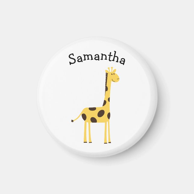 Cute Giraffe Personalized Magnet (Front)