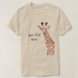 Cute Giraffe Personalized  T-Shirt<br><div class="desc">Cute baby giraffe personalized t shirt. Original artwork by Komila Y.</div>