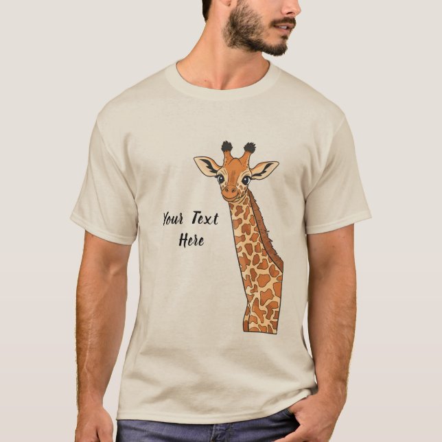 Cute Giraffe Personalized T-Shirt (Front)
