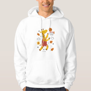 Cute Giraffe Playing Basketball Cartoon  Hoodie