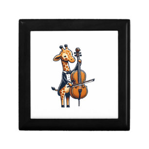 Cute Giraffe Playing Cello Giraffes Musician Music Gift Box