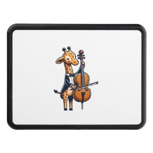 Cute Giraffe Playing Cello Giraffes Musician Music Hitch Cover