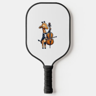 Cute Giraffe Playing Cello Giraffes Musician Music Pickleball Paddle
