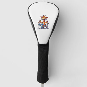 Cute Giraffe Playing Drums Giraffes Drummer Music Golf Head Cover