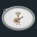 Cute Giraffe Playing Guitar Giraffes Musician Musi Belt Buckle<br><div class="desc">Cute Giraffe Playing Guitar Giraffes Musician Music  _1</div>