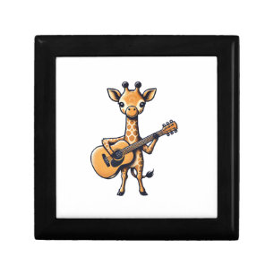 Cute Giraffe Playing Guitar Giraffes Musician Musi Gift Box