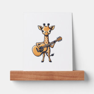Cute Giraffe Playing Guitar Giraffes Musician Musi Picture Ledge