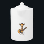 Cute Giraffe Playing Guitar Giraffes Musician Musi Teapot<br><div class="desc">Cute Giraffe Playing Guitar Giraffes Musician Music  _1</div>