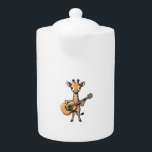 Cute Giraffe Playing Guitar Giraffes Musician Musi Teapot<br><div class="desc">Cute Giraffe Playing Guitar Giraffes Musician Music _1</div>
