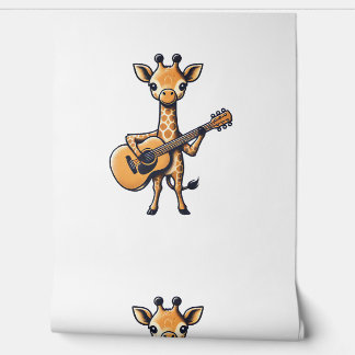Cute Giraffe Playing Guitar Giraffes Musician Musi Wallpaper
