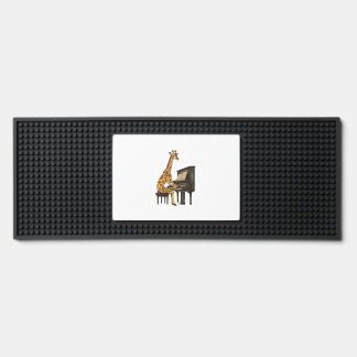 Cute Giraffe Playing Piano Giraffes Musician Music Bar Mat