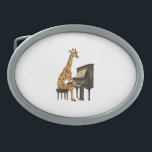 Cute Giraffe Playing Piano Giraffes Musician Music Belt Buckle<br><div class="desc">Cute Giraffe Playing Piano Giraffes Musician Music</div>
